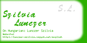 szilvia lunczer business card
